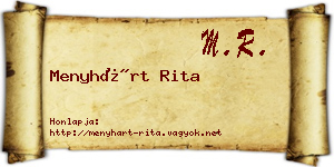 Menyhárt Rita névjegykártya